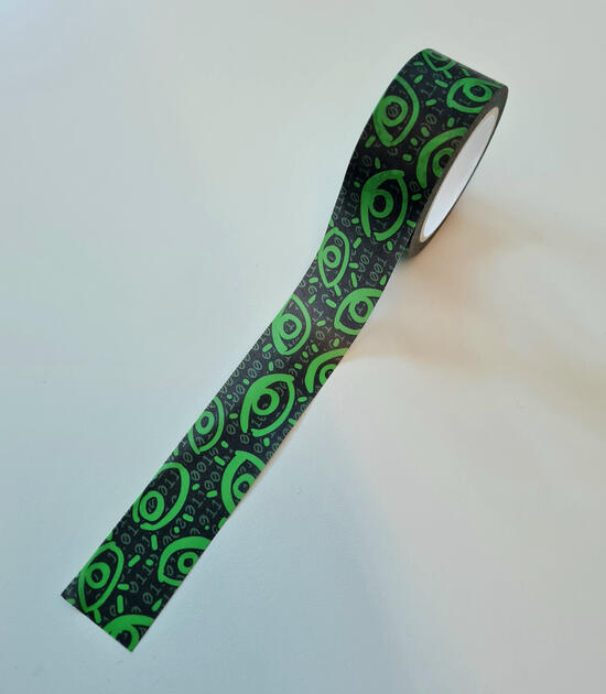 Binary eye washi tape
